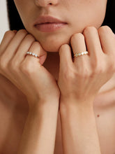 S925 Sterling Silver Moissanite Bubble Round Ring